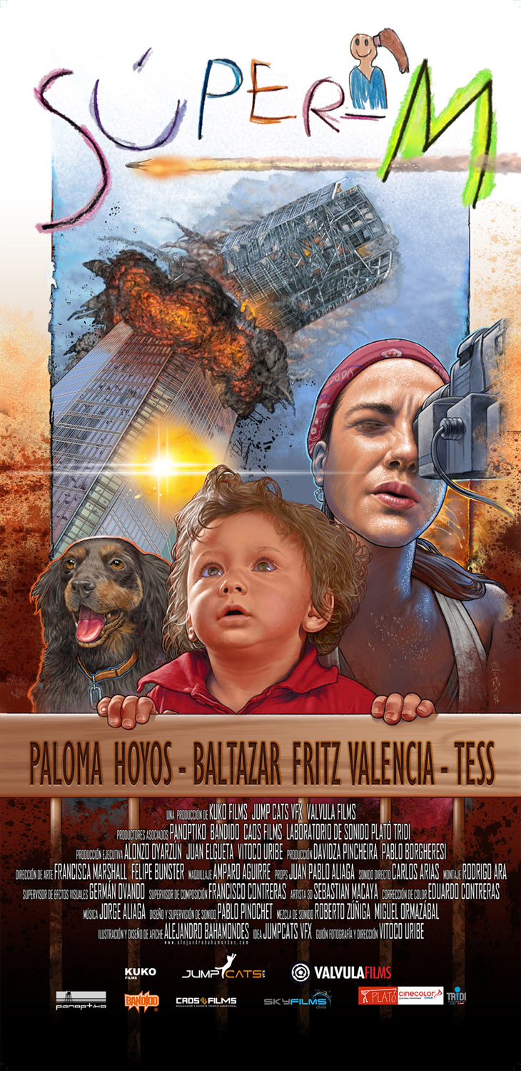 Super M short movie / Design and illustration of movie poster / JumpCats FX studios  Chile / Digital Illustration