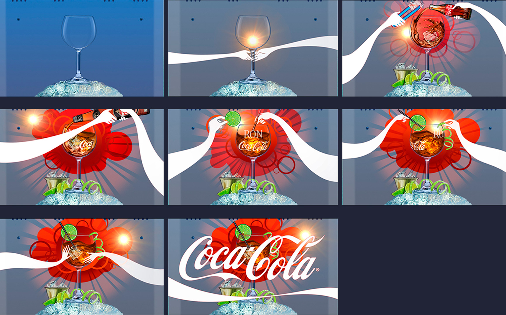 Coca Cola / Cheil Spain / I-real Studios / Art direction - Animation Design (See each frames in Story Board section)